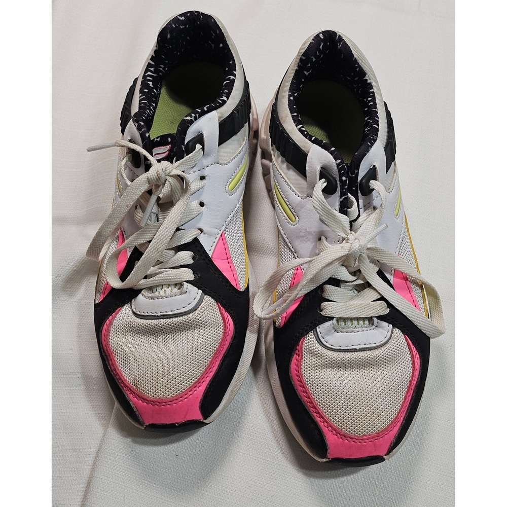 Fabletics PAIGE Athletic‎ Sneakers Women's 7.5 US White Pink Yellow Black